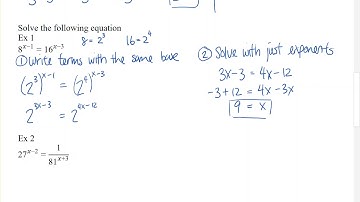 PreCal 12 - 7.3 Solving Exponential Equations