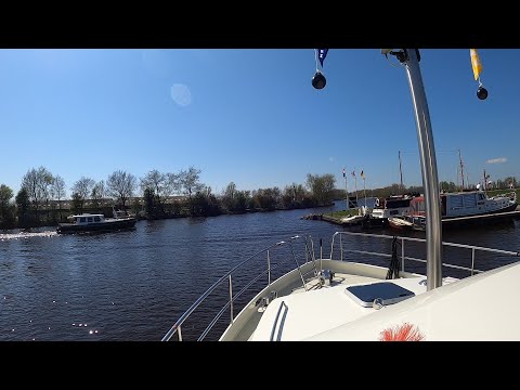 Mit dem Motorboot durch Friesland. Urlaub April 2022 Teil 1