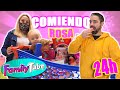 24h comiendo Color Rosa 🍭🦑 El ultimo gana 🏆