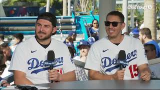 Austin Barnes Alex Vesia on offseason training and pitch clock 2023 Dodgers Fan Fest