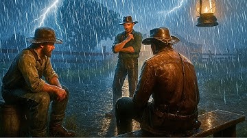 Arthur Morgan Finding Peace While Relaxing in the Thunderstorm | RDR2 Rain Ambience ASMR