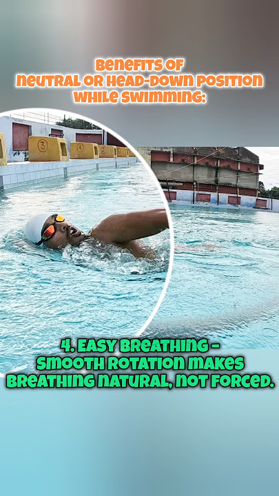 Head Up Swimming Vs Head Down Swimming 🏊🏼 #swimmingtips #swim #swimmingpool