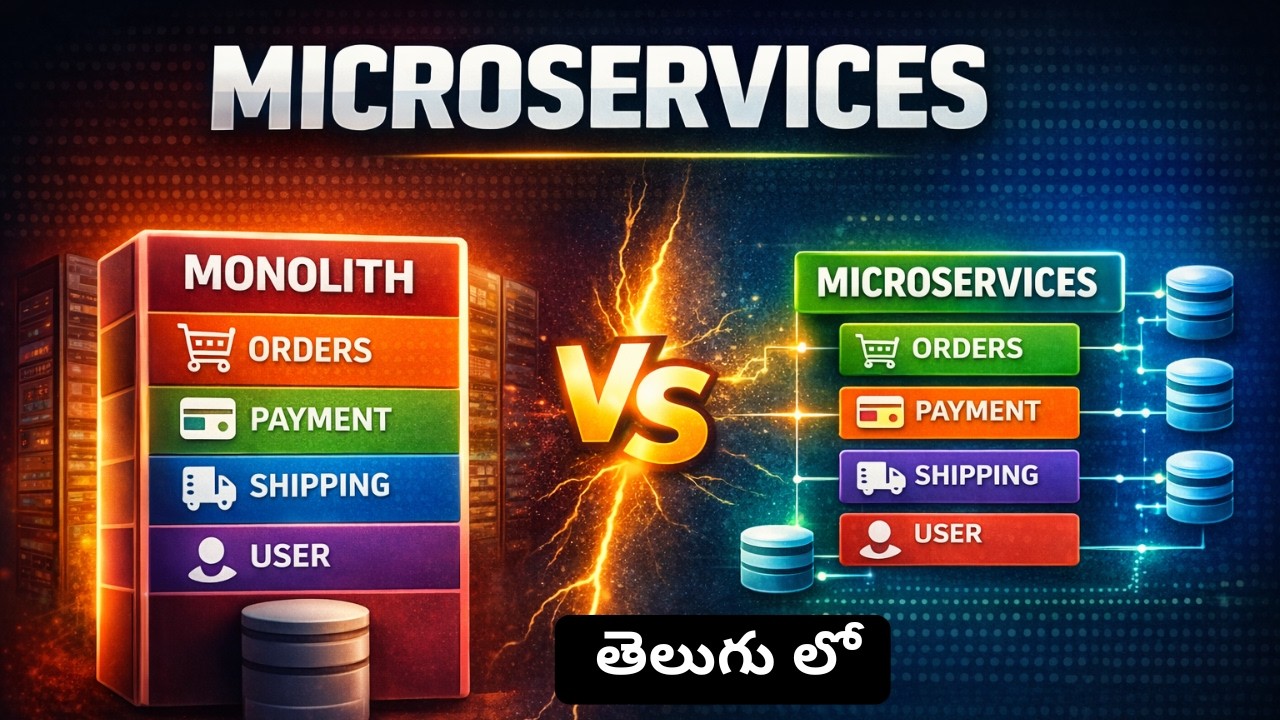 Microservices Architecture Explained in Telugu | Complete Beginner ...