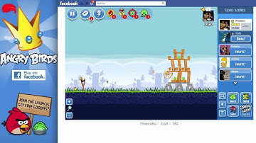 Angry Birds facebook level 1-17 Poached Eggs Walkthrough 3 stars gameplay video tutorial chrome HD