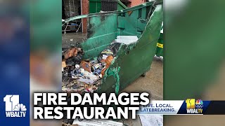 Dumpster fire damages trendy Federal Hill restaurant by WBAL-TV 11 Baltimore 676 views 1 day ago 2 minutes, 27 seconds