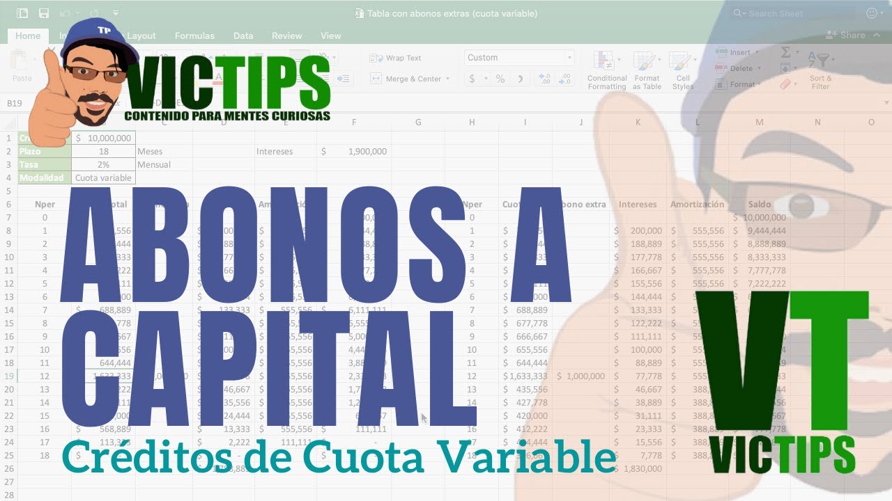 Abonos a Capital en Créditos de Cuota Variable - YouTube