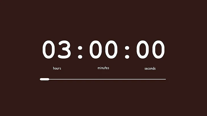 ⏰ 3 Hour Timer / Coconut Brown Screen 🥥  / Countdown