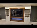 Custom built in entertainment center 75 tv with fireplace start to finish