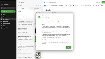 Check out the latest updates and fixes to Evernote in the release notes