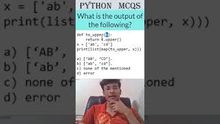 Python Multiple Choice Solution | Quick Python Shorts #infytqmcq #infytq #pythonprogramming #python