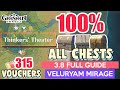 How to: 3.8 ALL CHESTS &amp; JOYEUX VOUCHERS | Thinkers&#39; Theater 100% FULL GUIDE【 Genshin Impact 】