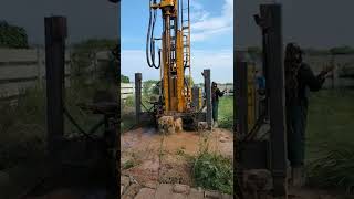 How is the rod attached to the drill machine?#borewell #borewell_drilling #bore #bore #village #how screenshot 3