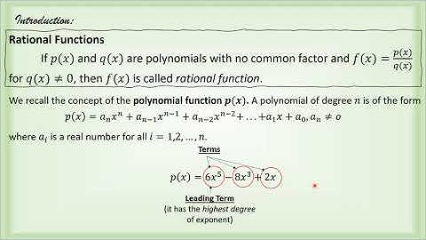 GENERAL MATHEMATICS WEEK 3 Rational Functions