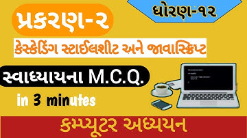 Class 12 | Computer MCQ Exercise | Ch. 2  | Gujrati Medium | Computer Sala