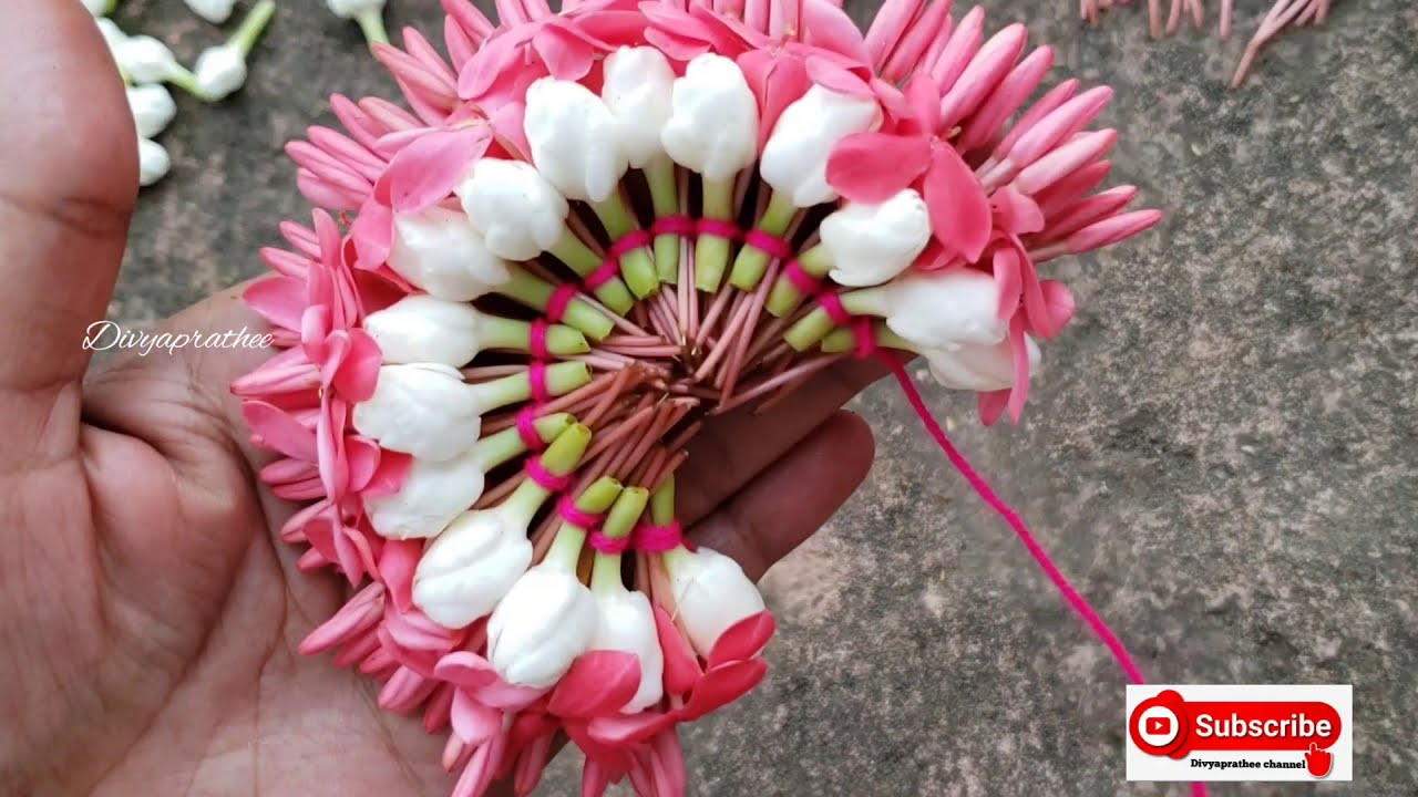 Indian Bridal Pink Gold Pearl Artificial Flower Wedding Jooda Hair  Accessory | eBay