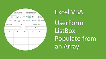 Excel VBA UserForm ListBox Populate from an Array (Multidimensional)