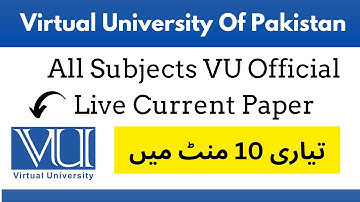 Virtual University Final term Current Paper 2025 |VU Current Paper #vu #exam #finalterm #2025