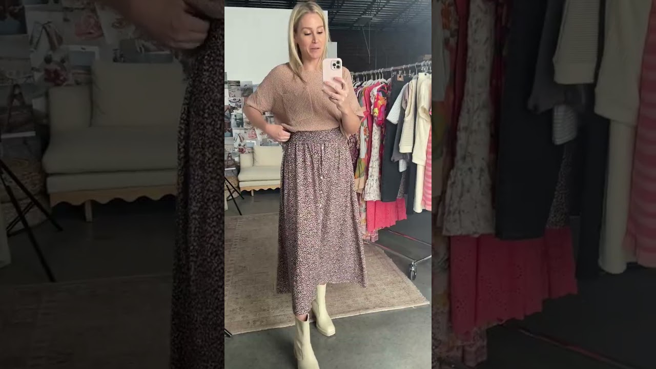 Rosalie Button Front Skirt