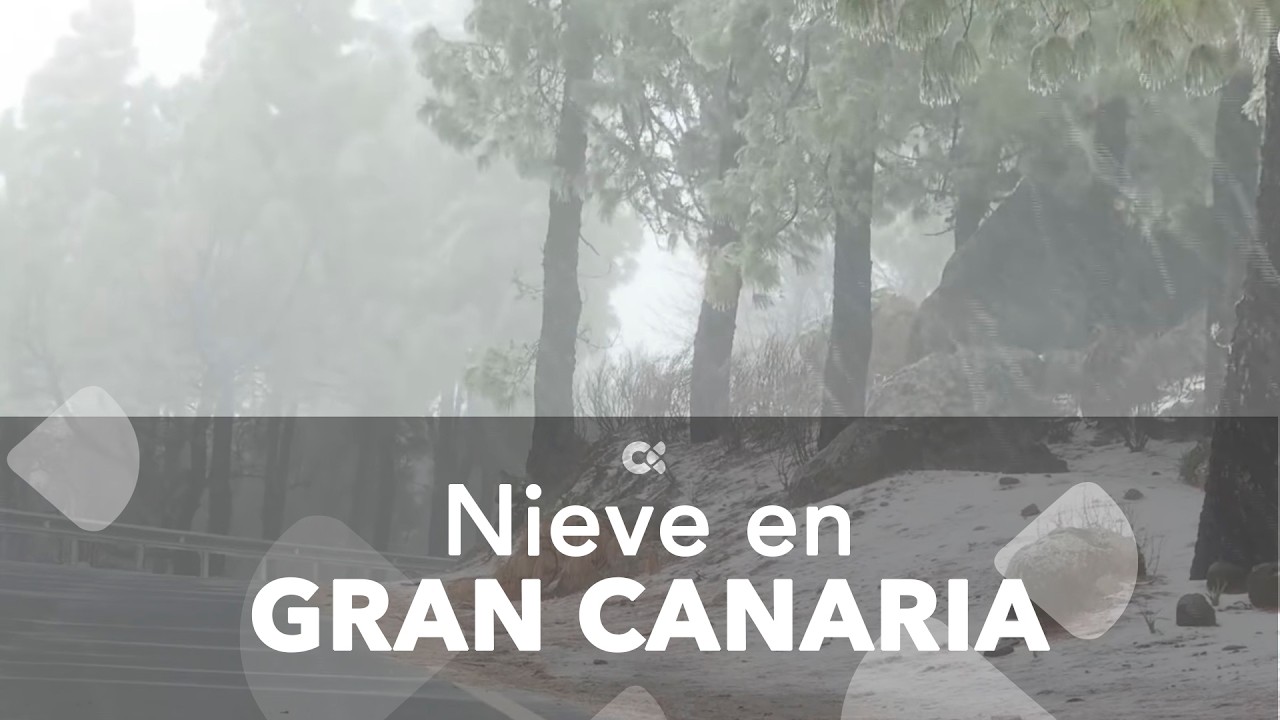 En Gran Canaria, la lluvia, el viento, e incluso algo de aguanieve en la Cumbre