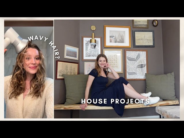 VLOG: I got a wavy haircut!! (+ house projects, school + a solo weekend) class=