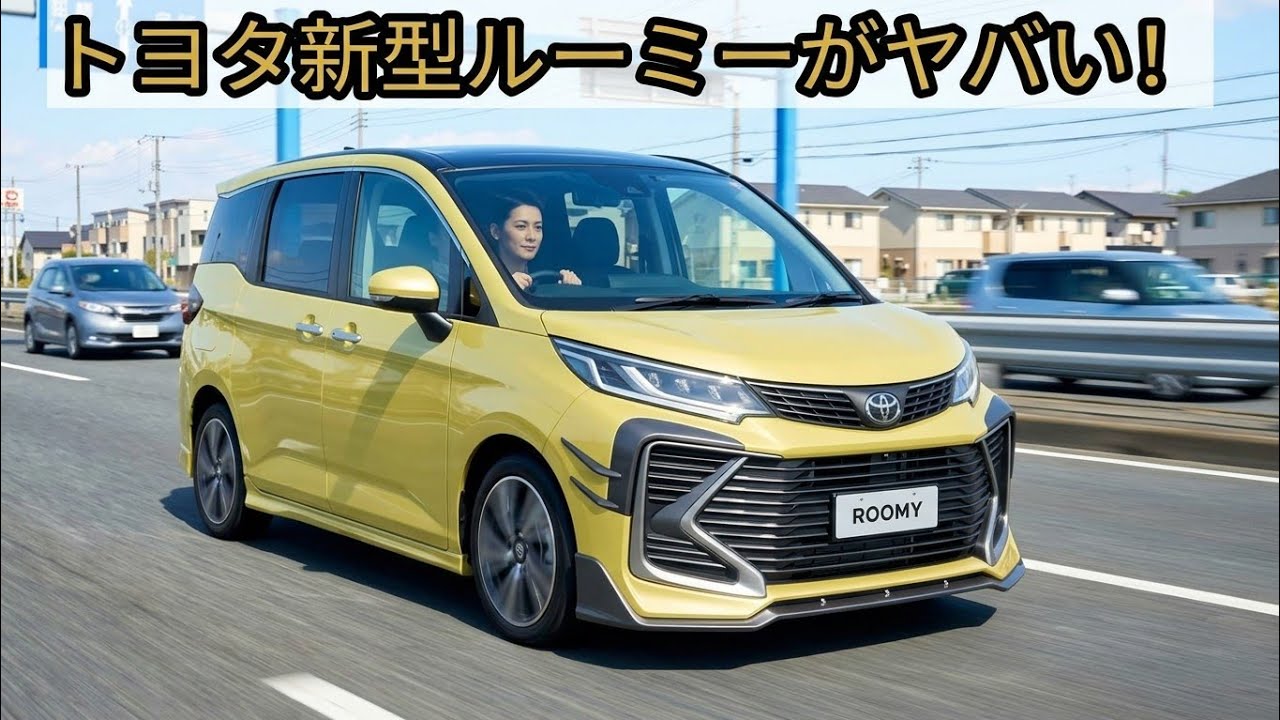 ついに世界初公開】2027年 新型トヨタ ルーミー！燃費45.5km/L＆大胆