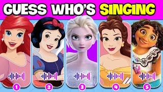 Guess Who's SINGING? Disney Princess SONG QUIZ |Elsa, Snow White, Ariel, Belle, Mirabel |Disney Song