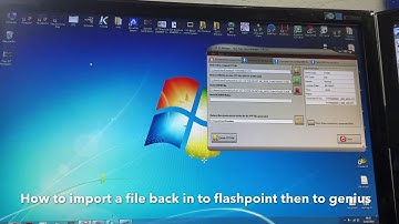 How to import file back into flashpoint and on to the dimsport genius.