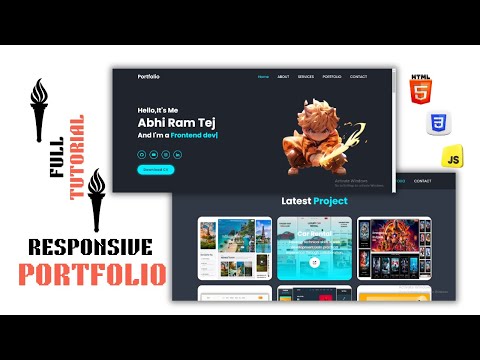 How to Build a Responsive Modern Portfolio Website Using HTML CSS JavaScript | Full Tutorial 2025