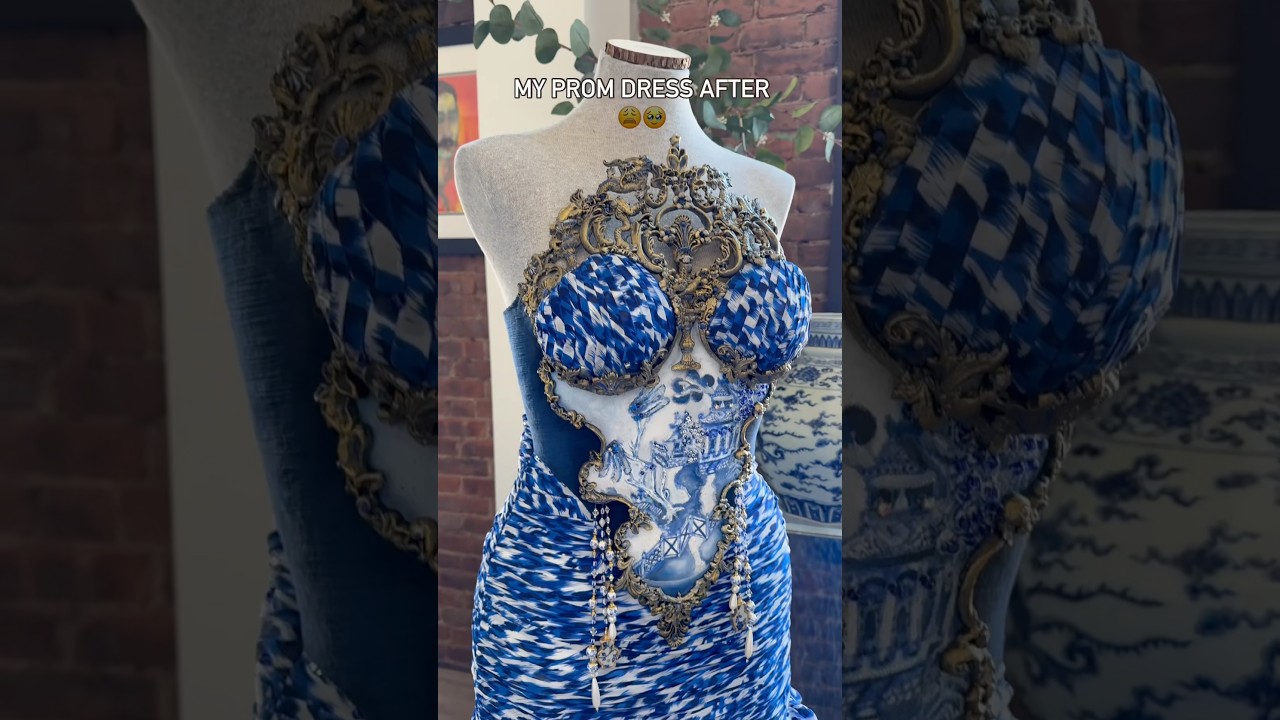 YES this is my actual prom dress✂️✂️✂️🤭 #upcycling #thriftflip #costume #costumedesign #promdress