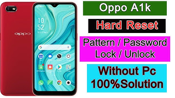 Oppo A1k Hard Reset (CPH1923) Pattern/Pin/Password Lock Remove Without PC 100% Solution