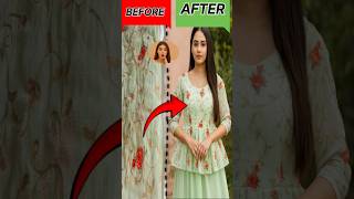 Old Dupatta into VIRAL Dress 🎀#diy #shorts #old #reuse