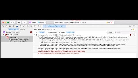 The solution to Command PhaseScriptExecution failed with a nonzero exit code  Flutter App archive Er