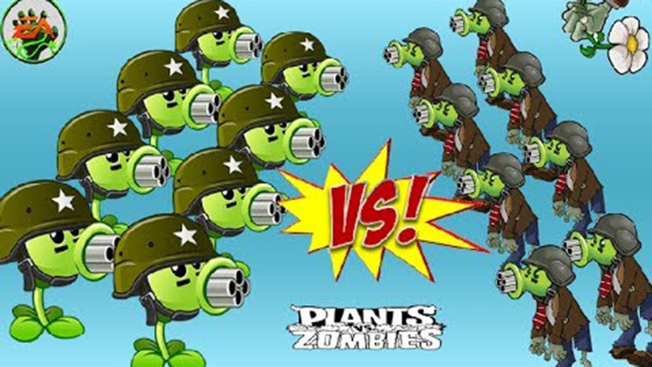 Plants vs Zombies Hack - Gatling pea vs Zombotany. PvZ Gameplay - YouTube