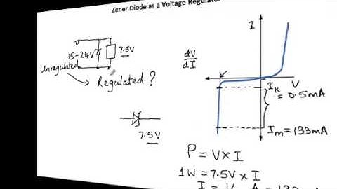 Zener diode as a voltage regulator