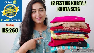 Huge Flipkart Embroidered Kurta & Kurta Set Haul Starts Rs:240 Only #Flipkart Big billions days haul