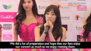 [ENG] 131012 SNSD - Interview @ Singapore Girls & Peace Press Conference Part 2