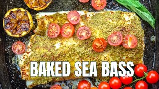 Quick and Easy Sea Bass Recipe with Basil Pesto