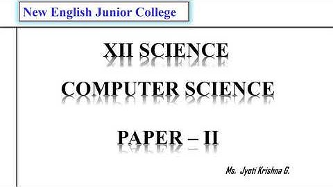 STD XII COMPUTER SCIENCE PAPER II - CHAPTER 4 : Introduction to Microcontroller  Lecture  1