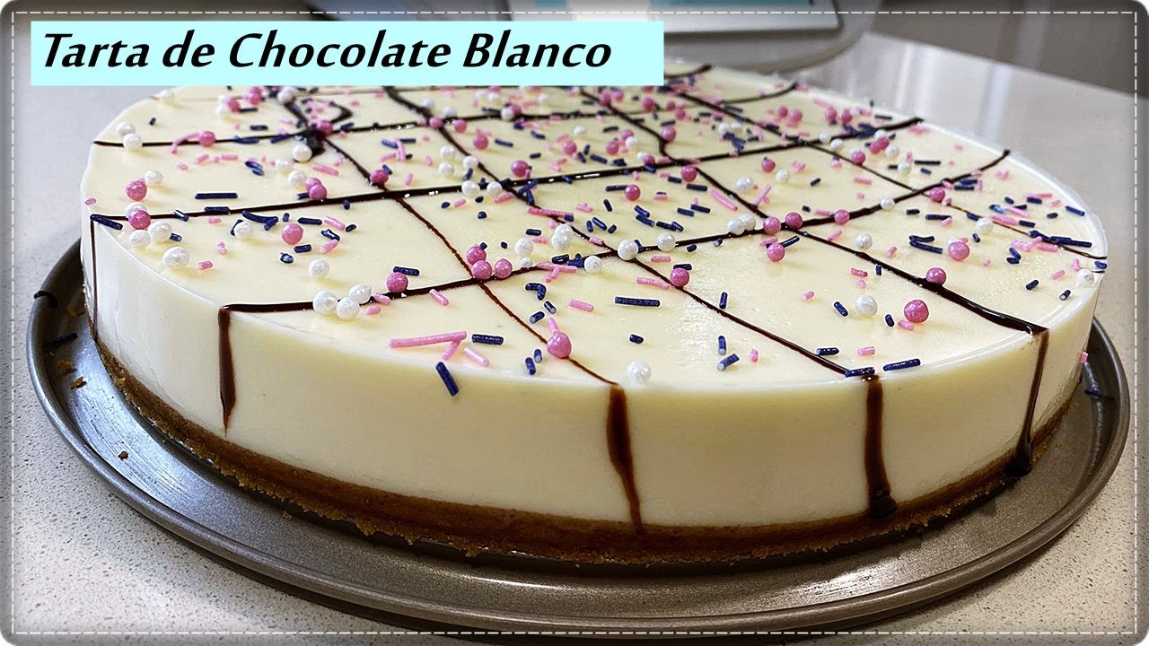 Tarta de CHOCOLATE BLANCO SIN HORNO (thermomix)