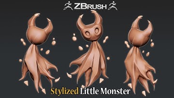 Sculpting  Little Stylized Monster |1H sculpt Zbrush| #zbrush #3d #sculpting #monster @sculptzbrush
