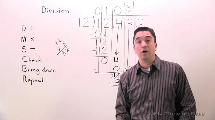 Division: 5 Digit by 2 Digit with Remainder / My Growing Brian