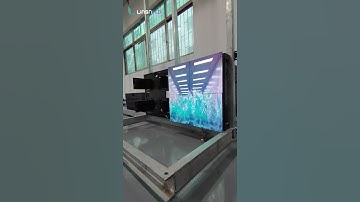 Mechanical LED screen playing 3D wave animation! #factory #ledscreen #leddisplay#shorts