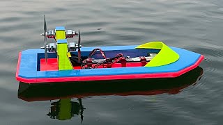 Celebrity Simprop Hoverstar inspired airboat hull - Test run with quad props Profile