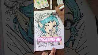 Coloring for anxiety relief 🧚🏻‍♂️ #arttherapy #coloringshorts