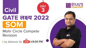 GATE लक्ष्य 2022🏆 || Civil || SOM || Mohr Circle Complete Revision || Abhinav Sir