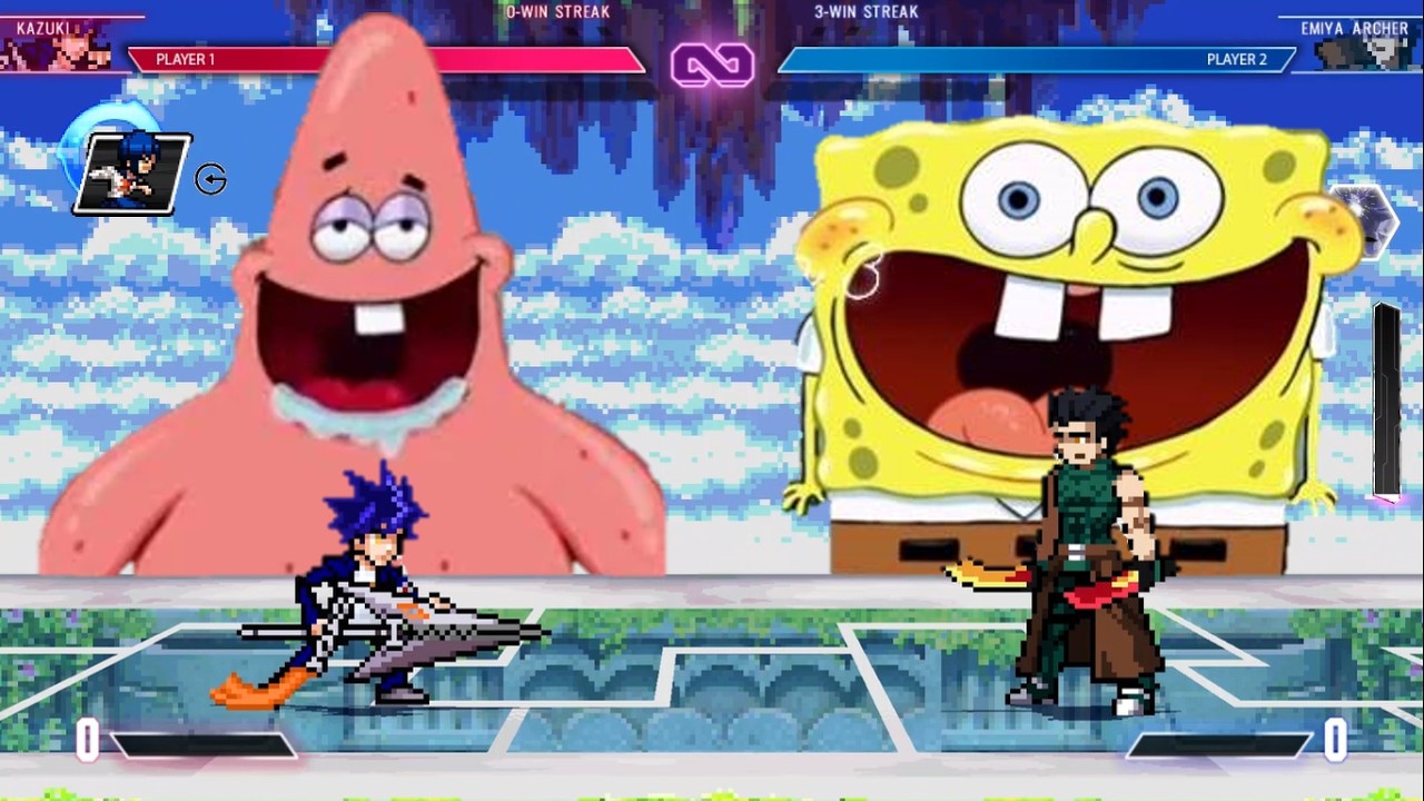 Dos MANCOS usando personajes viejos - Kazuki vs Emiya Archer || [MUGEN JUS]