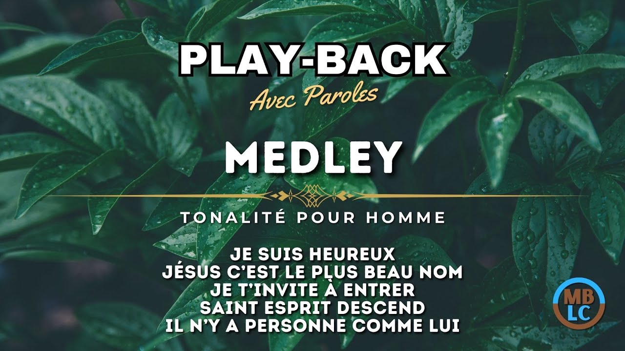 Play-Back (avec paroles) - Medley - Tonalité Homme