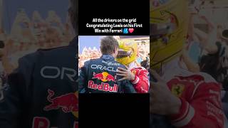 The whole paddock celebrated Lewis Ferrari win❤️🏎️#lewishamilton #ferrari #f1 #formula1 #shorts