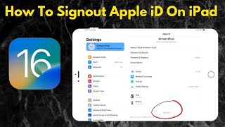 iPad OS16 ! How To Sign-out Apple ID On iPad - FIX Sign-out Is Not Working Due To Restrictions iPad