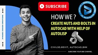 HOW TO DRAW BOLTS AND NUTS IN AUTOCAD TRICKS LATEST (LISP FILE) IN THIS TUTORIAL IT IS SHOWN HOW TO USE 